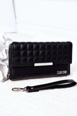 Online Duży Portfel Z Uchwytem Big Star HH674027 Czarny Portfele