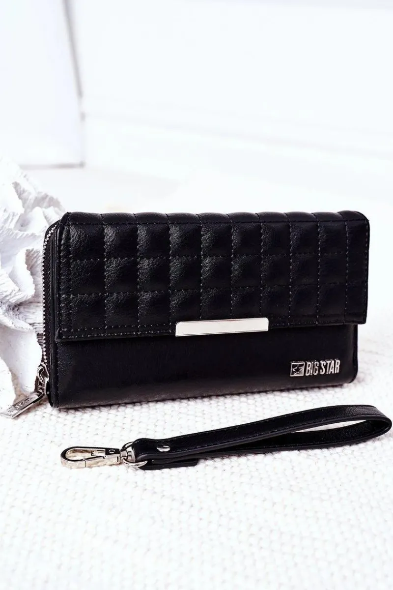 Online Duży Portfel Z Uchwytem Big Star HH674027 Czarny Portfele