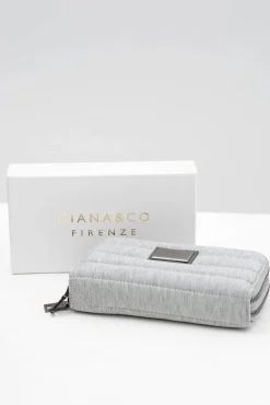 New Boto Duży Szary Damski Portfel