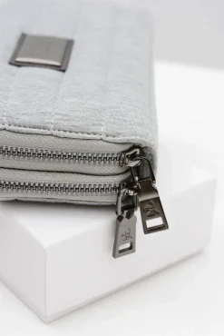 New Boto Duży Szary Damski Portfel