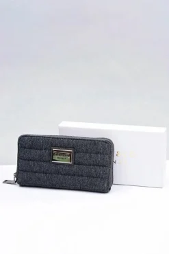 Boto Duży Szary Damski Portfel DIANA&CO