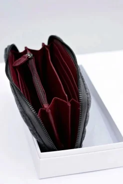 Boto Duży Szary Damski Portfel DIANA&CO