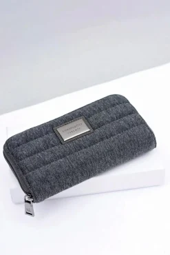 Boto Duży Szary Damski Portfel DIANA&CO