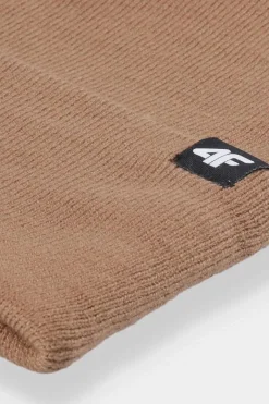 Okrycia Głowy>4F Dwuwarstwowa Czapka Zimowa Męska AW23ACAPM316-81S Brązowa Brązowy