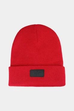 Okrycia Głowy>4F Dziecięca Czapka Zimowa JWAW24ACAPU446-61S Czerwona