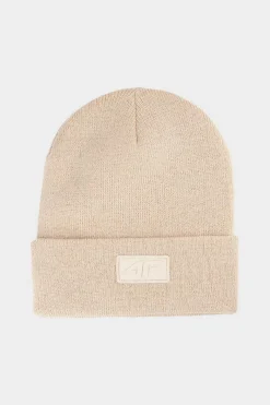 4F Dziecięca Czapka Zimowa JWAW24ACAPU446-83S Beżowa