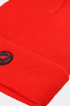 Best 4F Dziecięca Czapka Zimowa JWAW24ACAPU444-70S Pomarańczowa Pomarańczowy