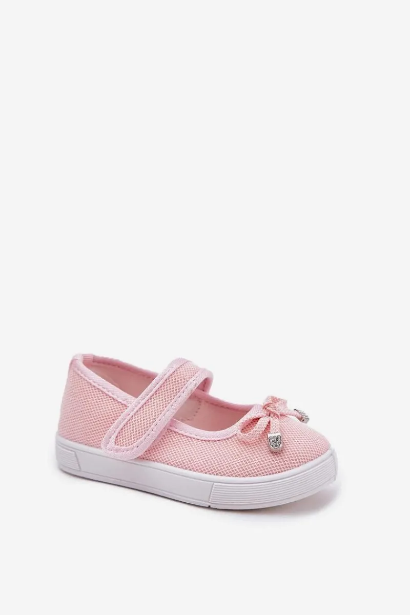 Best Boto Dziecięce Balerinki Z Kokardką Różowe Amirinas Różowy
