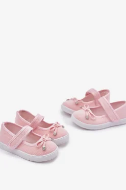 Best Boto Dziecięce Balerinki Z Kokardką Różowe Amirinas Różowy