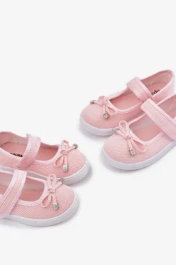 Best Boto Dziecięce Balerinki Z Kokardką Różowe Amirinas Różowy