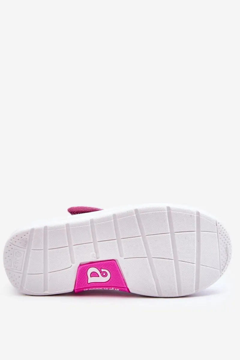 New Dziecięce Baleriny Na Rzep W Print Granatowo-Różowe Selah Dzieci Balerinki Dziecięce