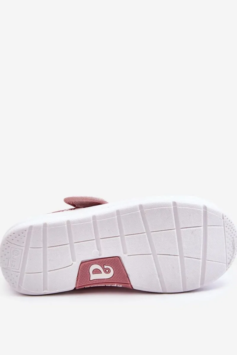 Balerinki Dziecięce>Boto Dziecięce Baleriny Na Rzep W Print Różowe Selah Różowy