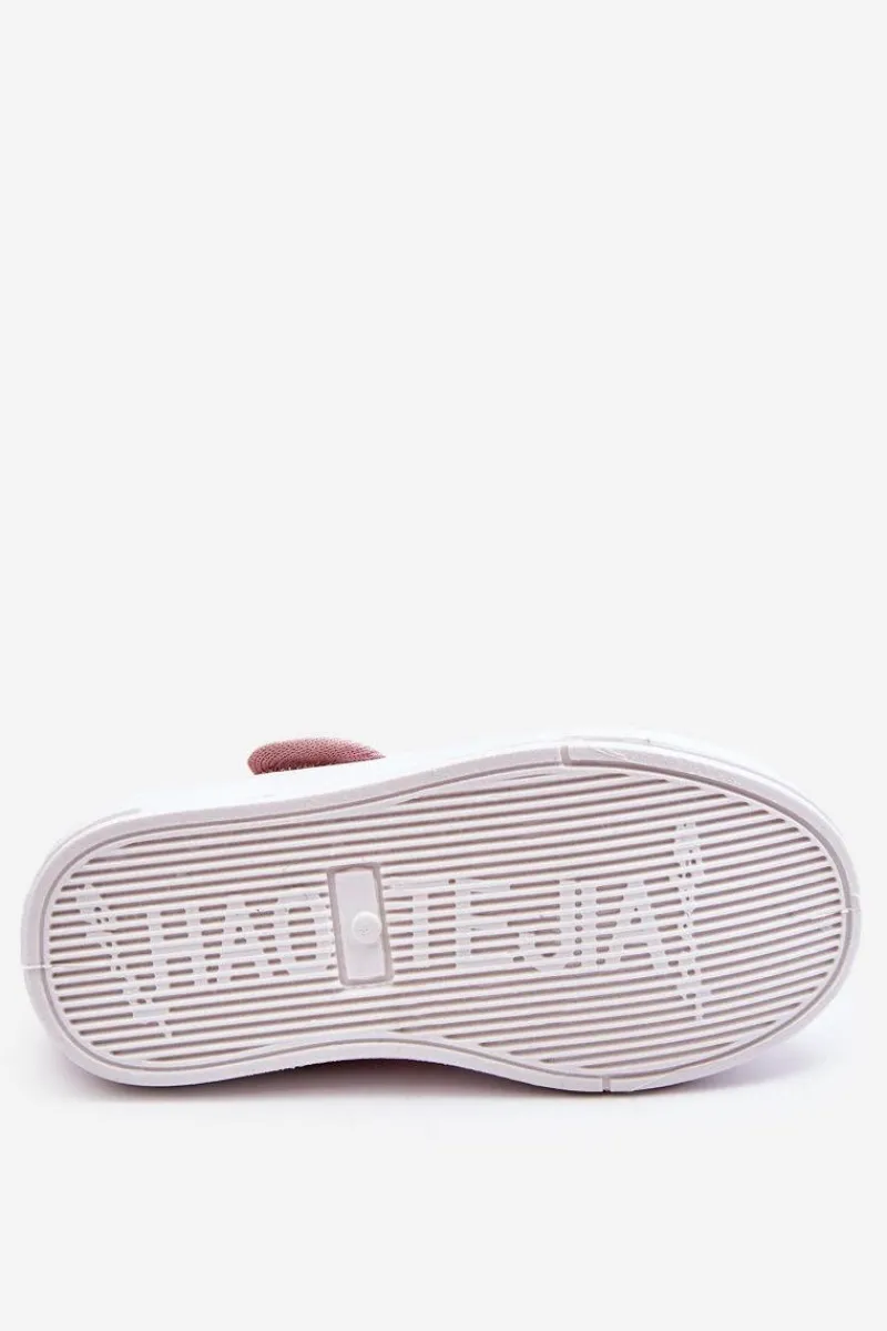 Balerinki Dziecięce>Boto Dziecięce Baleriny Na Rzep W Print Różowe Selah Różowy