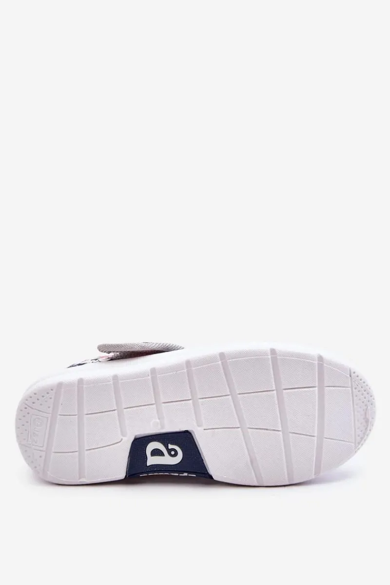 Clearance Boto Dziecięce Baleriny W Kwiatuszki Granatowo-Szare Noah