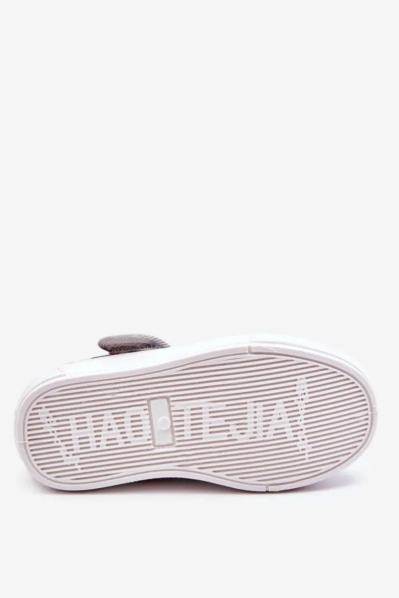 Clearance Boto Dziecięce Baleriny W Kwiatuszki Granatowo-Szare Noah