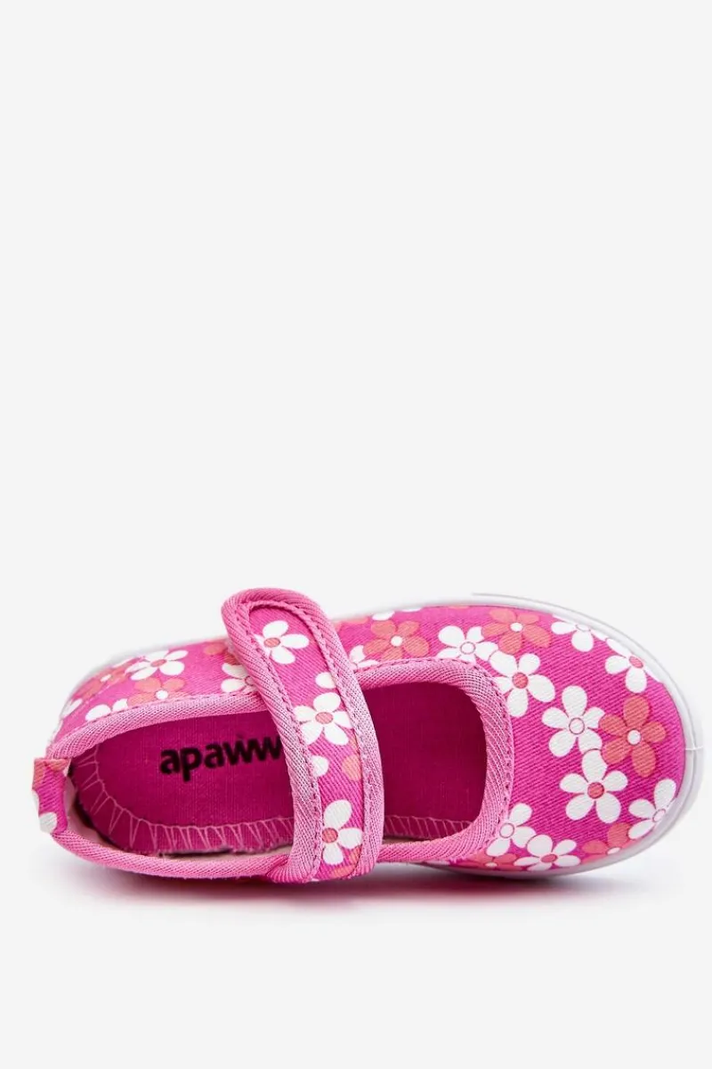 Balerinki Dziecięce>Boto Dziecięce Baleriny W Kwiatuszki Różowe Noah Różowy