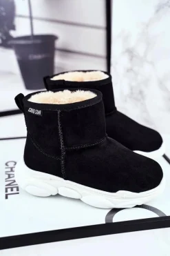 Dziewczęce>Big Star Shoes Dziecięce botki Big Star śniegowce czarne GG374085