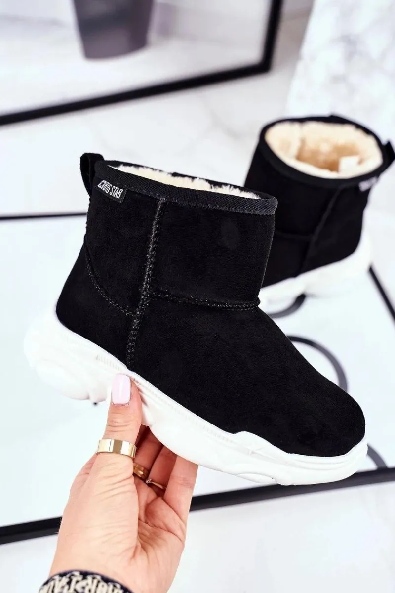 Dziewczęce>Big Star Shoes Dziecięce botki Big Star śniegowce czarne GG374085