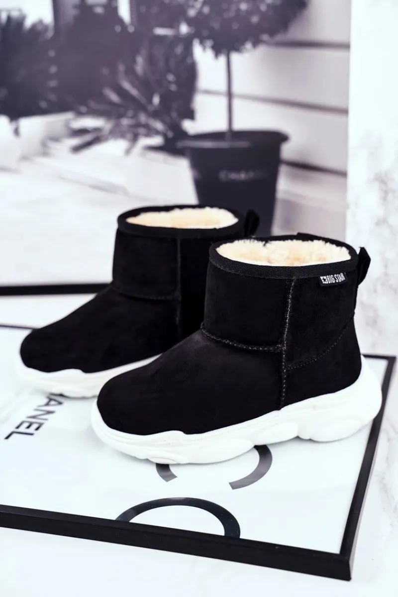 Dziewczęce>Big Star Shoes Dziecięce botki Big Star śniegowce czarne GG374085