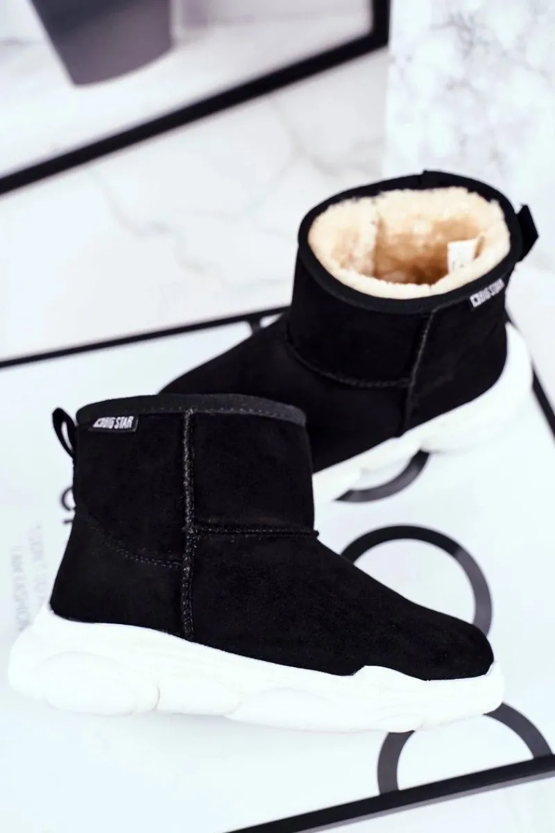 Dziewczęce>Big Star Shoes Dziecięce botki Big Star śniegowce czarne GG374085