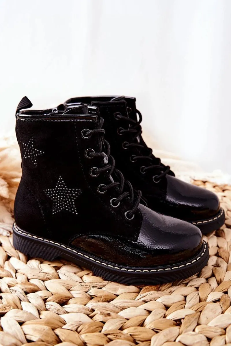 Chłopięce|Dziewczęce>Buty damskie Vinceza Dziecięce Botki Czarne Gander