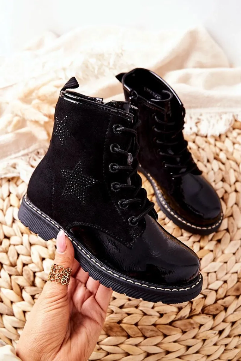 Chłopięce|Dziewczęce>Buty damskie Vinceza Dziecięce Botki Czarne Gander