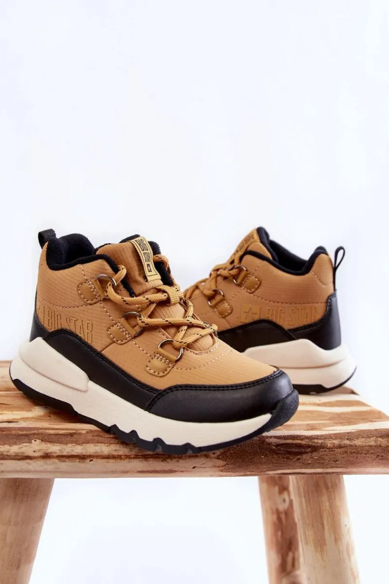 Chłopięce>Big Star Shoes Dziecięce Botki Memory Foam Big Star KK374118 Camel Brązowy