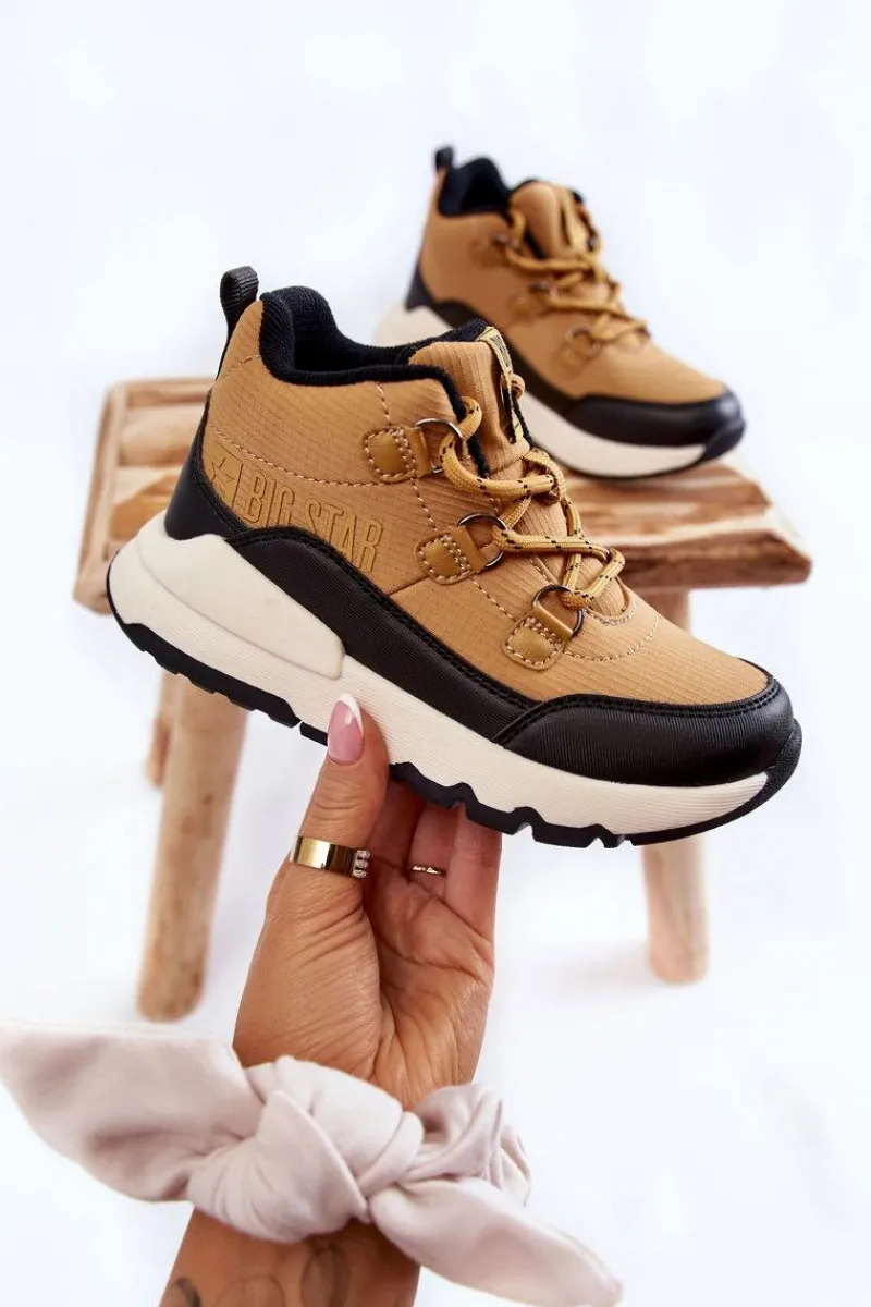 Chłopięce>Big Star Shoes Dziecięce Botki Memory Foam Big Star KK374118 Camel Brązowy