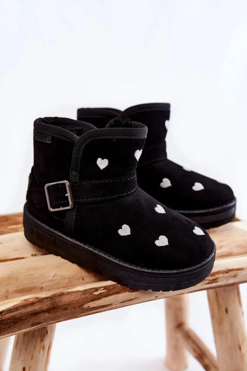 Dziewczęce|Dziewczęce>Big Star Shoes Dziecięce Botki Śniegowce Big Star KK374243 Czarne Czarny