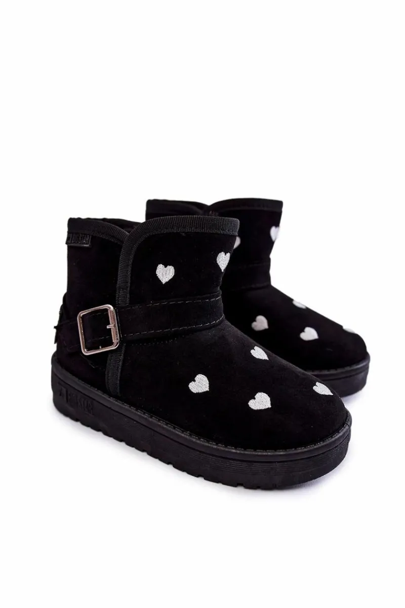 Dziewczęce|Dziewczęce>Big Star Shoes Dziecięce Botki Śniegowce Big Star KK374243 Czarne Czarny