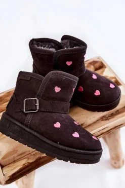 Discount Big Star Shoes Dziecięce Botki Śniegowce Big Star KK374244 Szare