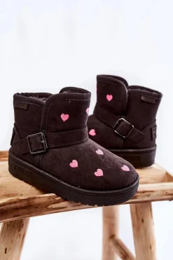 Discount Big Star Shoes Dziecięce Botki Śniegowce Big Star KK374244 Szare