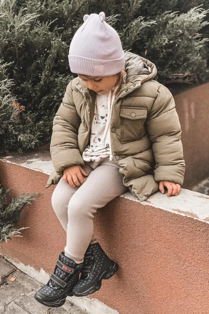 Clearance Big Star Shoes Dziecięce Botki Śniegowce Big Star II374091 Czarne