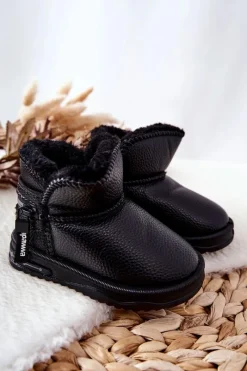 Sale Dziecięce Botki Śniegowce Czarne Frosty Dzieci Dziewczęce|Chłopięce