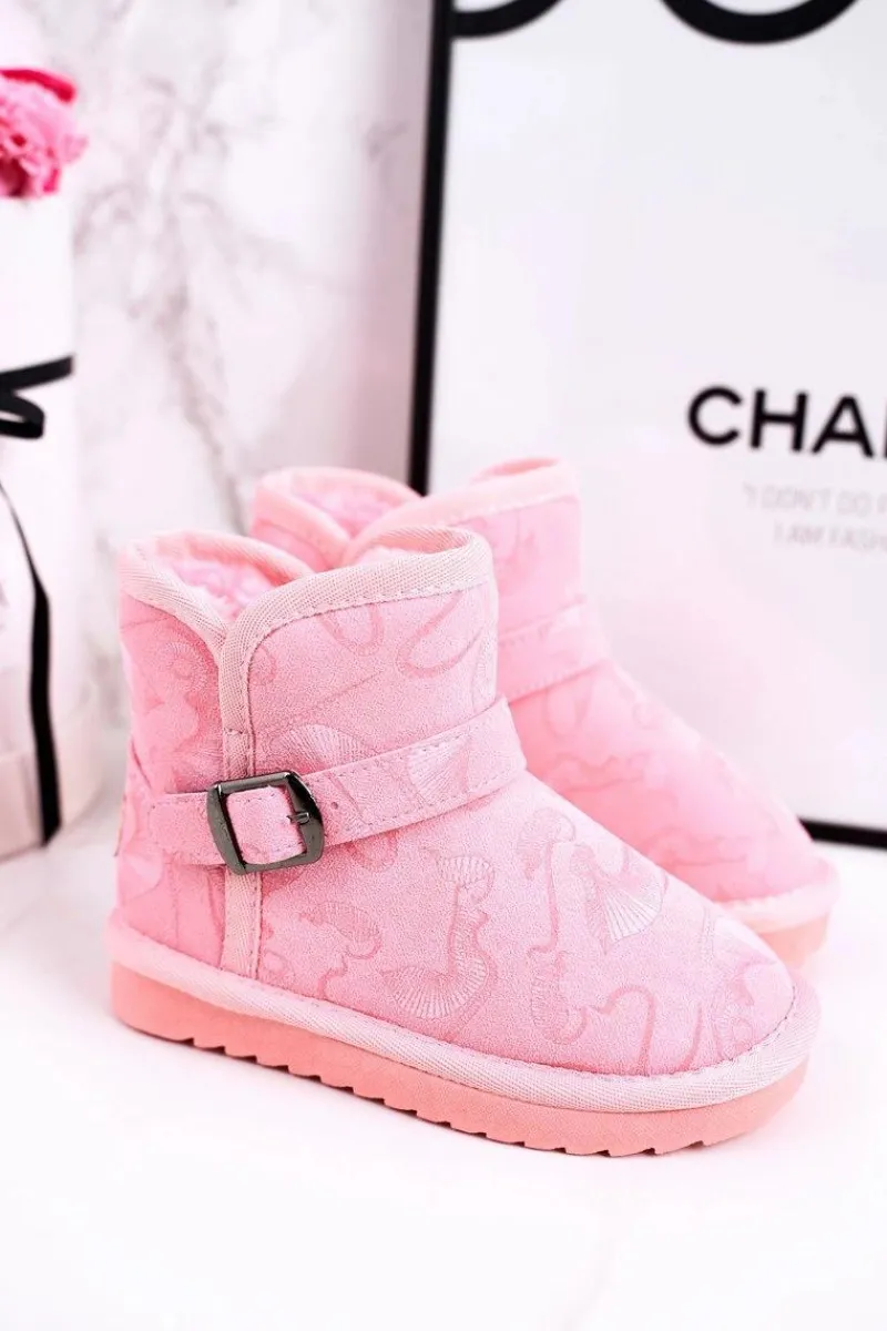 Hot Dziecięce Botki Śniegowce Z Futerkiem Różowe Kawai Dzieci Dziewczęce