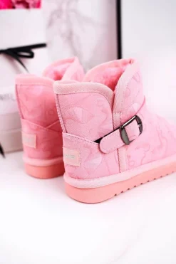 Hot Dziecięce Botki Śniegowce Z Futerkiem Różowe Kawai Dzieci Dziewczęce