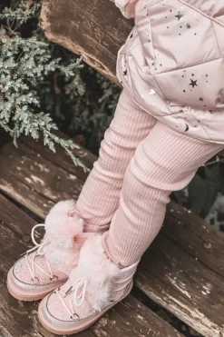 Dziewczęce>Boto Dziecięce Botki Śniegowce Z Futerkiem Różowe Minnie Mouse