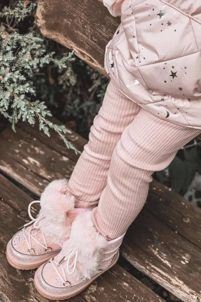 Dziewczęce>Boto Dziecięce Botki Śniegowce Z Futerkiem Różowe Minnie Mouse