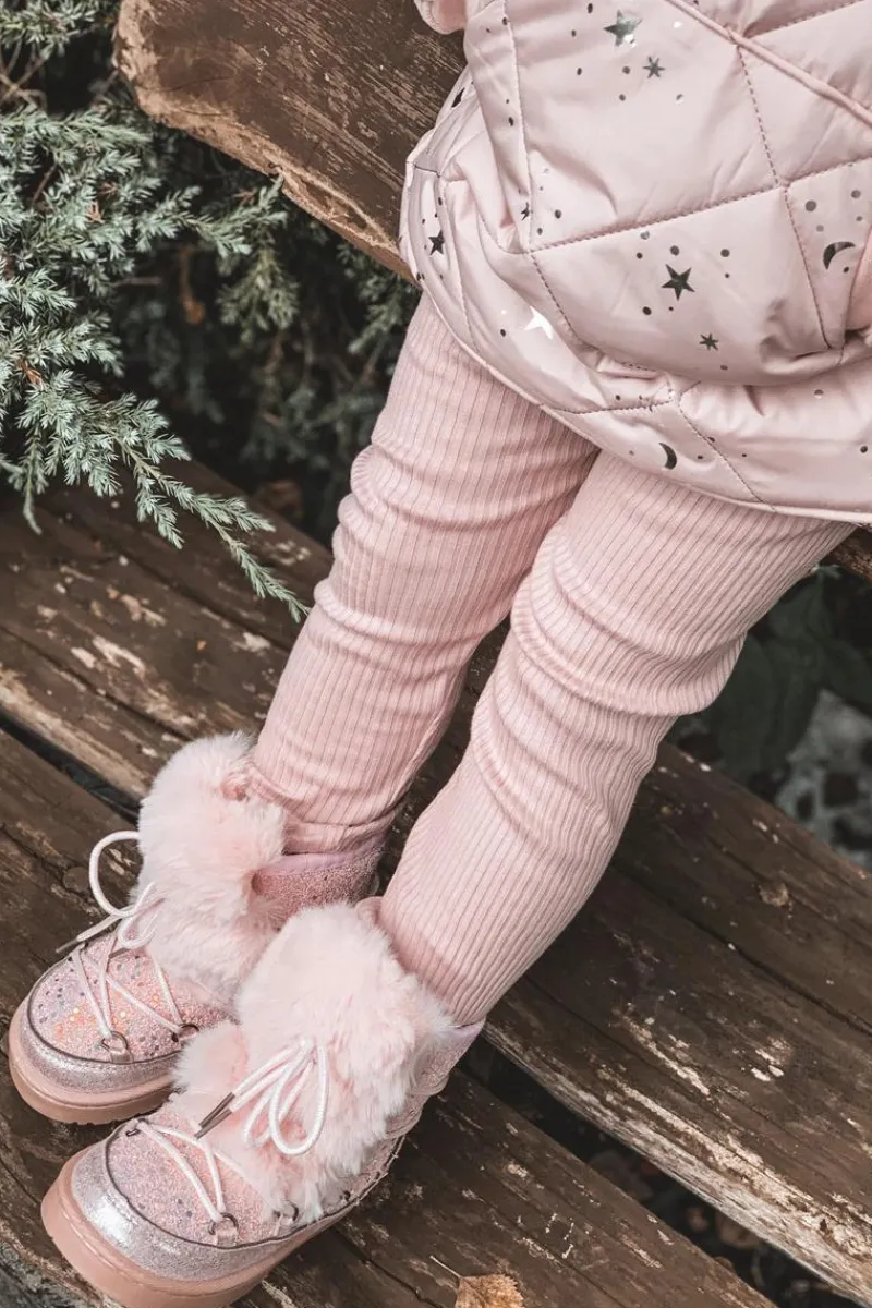 Dziewczęce>Boto Dziecięce Botki Śniegowce Z Futerkiem Różowe Minnie Mouse