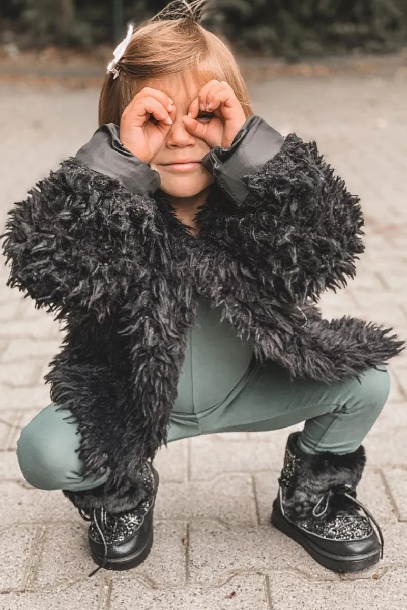 Dziewczęce>Boto Dziecięce Botki Śniegowce Z Futerkiem Czarne Minnie Mouse