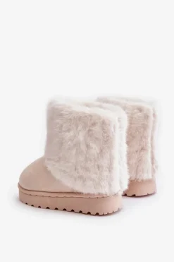 Dziewczęce|Dziewczęce></noscript>Boto Dziecięce Botki Śniegowce Z Futerkiem Jasnobeżowe Crisie Beżowy
