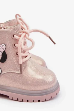 Dziecięce Botki Ocieplane Myszka Minnie Różowe Tarmi Dzieci Dziewczęce
