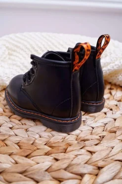 New Dziecięce Botki Ocieplane z Suwakiem Czarne Goopy Dzieci Chłopięce|Dziewczęce