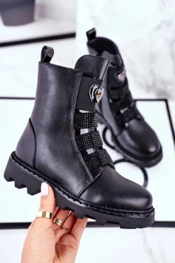 Discount Boto Dziecięce Botki Ocieplane Czarne Balloon