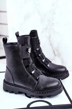 Discount Boto Dziecięce Botki Ocieplane Czarne Balloon