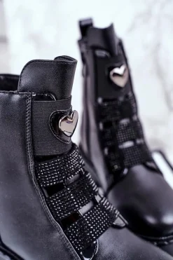 Discount Boto Dziecięce Botki Ocieplane Czarne Balloon