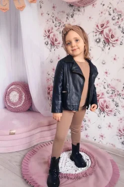 Outlet Dziecięce Botki Ocieplane Łańcuch Czarne Hinea Dzieci Dziewczęce