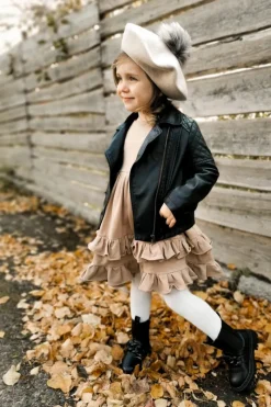 Outlet Dziecięce Botki Ocieplane Łańcuch Czarne Hinea Dzieci Dziewczęce