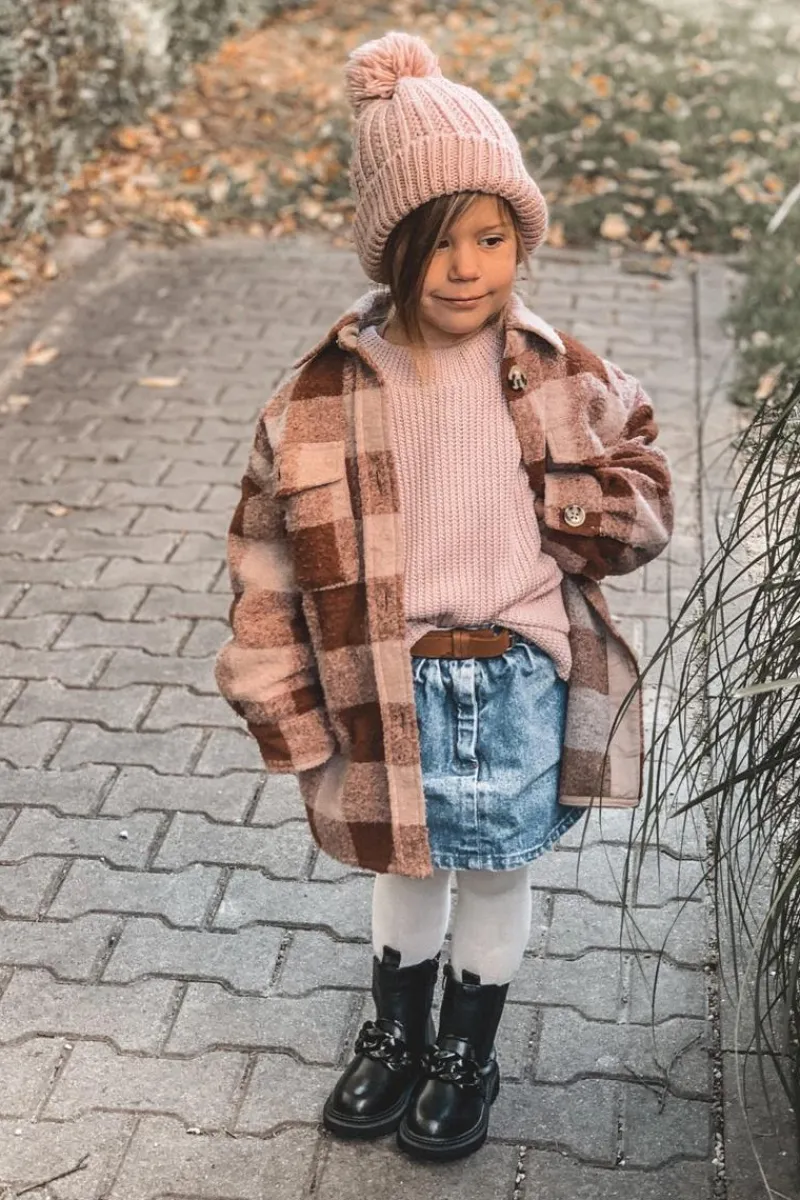 Outlet Dziecięce Botki Ocieplane Łańcuch Czarne Hinea Dzieci Dziewczęce