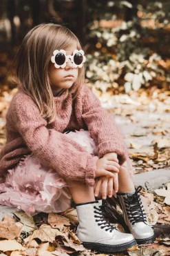 Dziewczęce>Boto Dziecięce Botki Ocieplane Z Suwakiem Lakierowane Srebrne Goopy